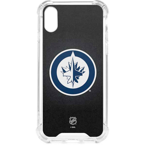 NHL Winnipeg Jets Black Background iPhone XS Clear Case