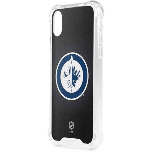 NHL Winnipeg Jets Black Background iPhone XS Clear Case