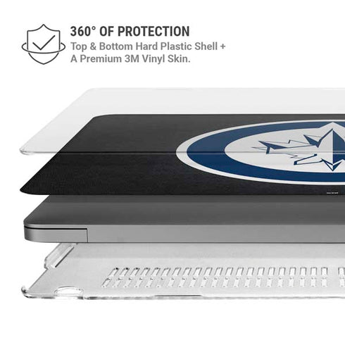 NHL Winnipeg Jets Black Background MacBook Pro 14in (2021-24) Case plus Skin