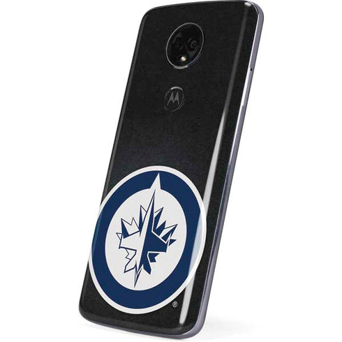 NHL Winnipeg Jets Black Background Moto E5 Plus Skin
