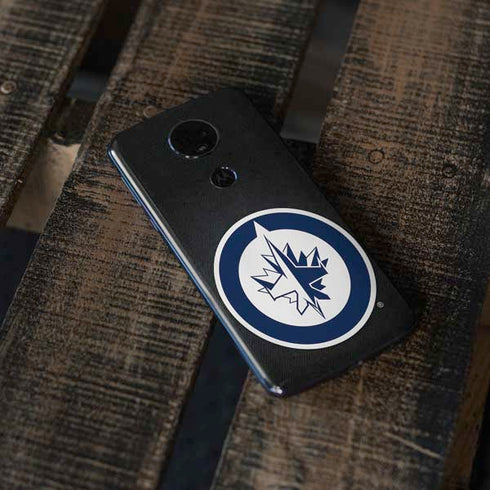 NHL Winnipeg Jets Black Background Moto E5 Plus Skin