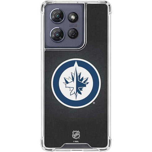 NHL Winnipeg Jets Black Background Moto G 5G (2025) Clear Case