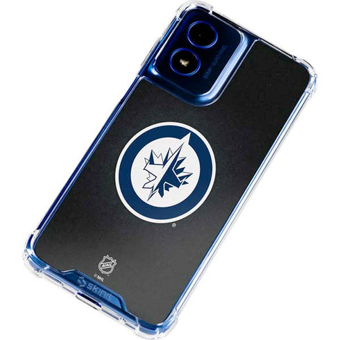 NHL Winnipeg Jets Black Background Moto G 5G (2024) Clear Case