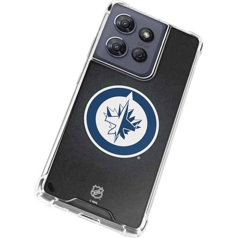 NHL Winnipeg Jets Black Background Moto G Play 5G (2025) Clear Case