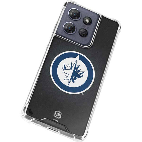 NHL Winnipeg Jets Black Background Moto G Stylus 5G (2025) Clear Case
