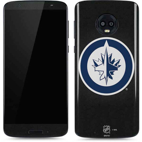 NHL Winnipeg Jets Black Background Moto G6 Skin