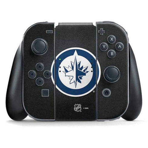 NHL Winnipeg Jets Black Background Nintendo Switch (2017-2021) Joy-Con Controller Skin