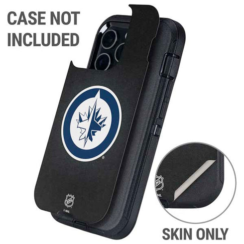 NHL Winnipeg Jets Black Background Otterbox Defender iPhone Skin