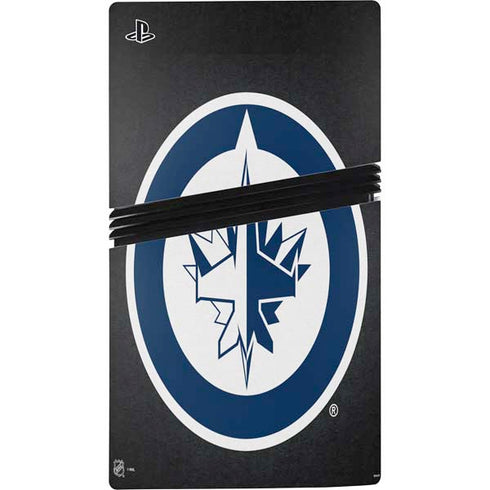 NHL Winnipeg Jets Black Background PS5 Pro Console Skin
