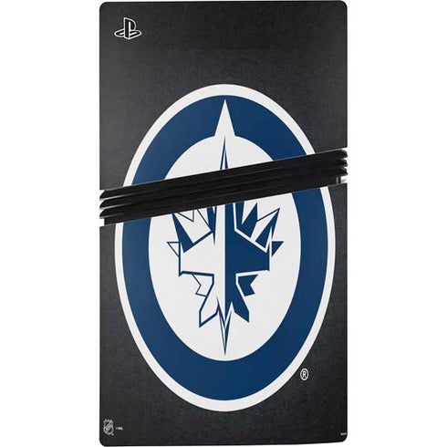 NHL Winnipeg Jets Black Background PS5 Pro Disk Bundle Skin