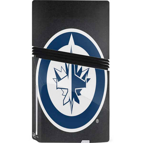 NHL Winnipeg Jets Black Background PS5 Pro Disk Bundle Skin