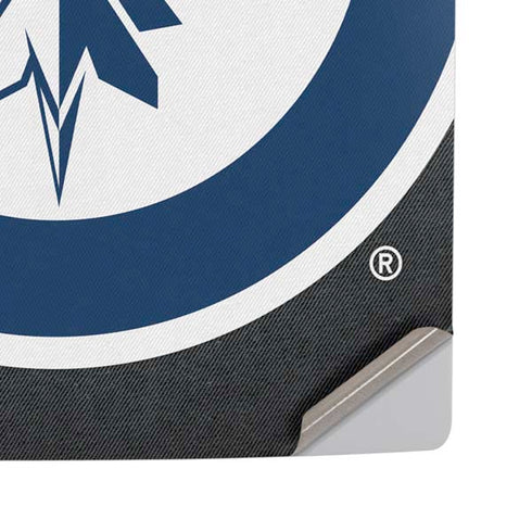 NHL Winnipeg Jets Black Background PS5 Pro Disk Console Skin