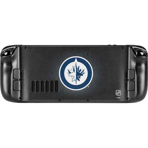 NHL Winnipeg Jets Black Background Steam Deck Handheld Gaming Computer OLED Skin
