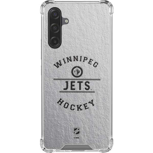 NHL Winnipeg Jets Black Text Galaxy A17 Clear Case