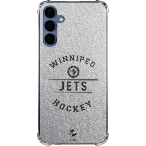 NHL Winnipeg Jets Black Text Galaxy A35 5G Clear Case