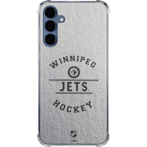 NHL Winnipeg Jets Black Text Galaxy A55 5G Clear Case