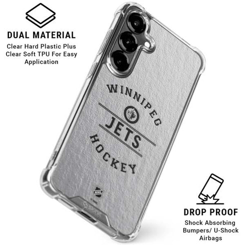 NHL Winnipeg Jets Black Text Galaxy S26 Clear Case