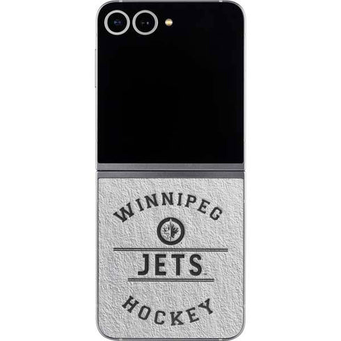 NHL Winnipeg Jets Black Text Galaxy Z Flip6 Skin