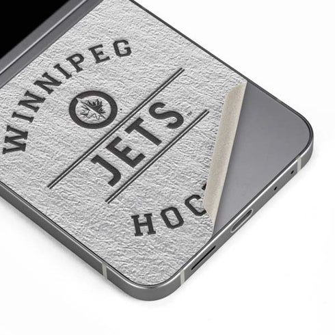 NHL Winnipeg Jets Black Text Galaxy Z Flip6 Skin