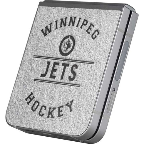 NHL Winnipeg Jets Black Text Galaxy Z Flip6 Skin