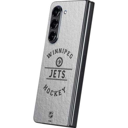 NHL Winnipeg Jets Black Text Galaxy Z Fold5 5G Skin