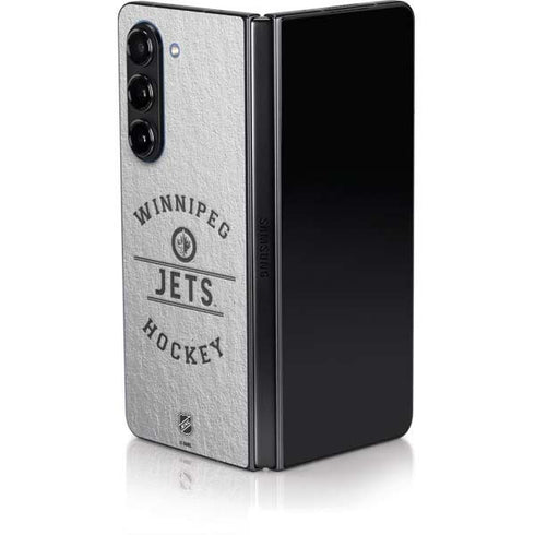 NHL Winnipeg Jets Black Text Galaxy Z Fold5 5G Skin