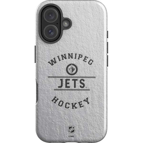 NHL Winnipeg Jets Black Text iPhone 16 Impact Case