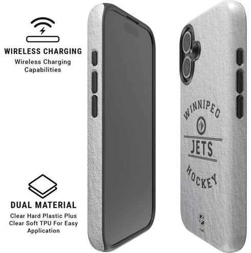 NHL Winnipeg Jets Black Text iPhone 16 Plus Magsafe Impact Case
