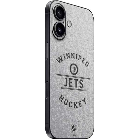 NHL Winnipeg Jets Black Text iPhone 16 Plus Skin