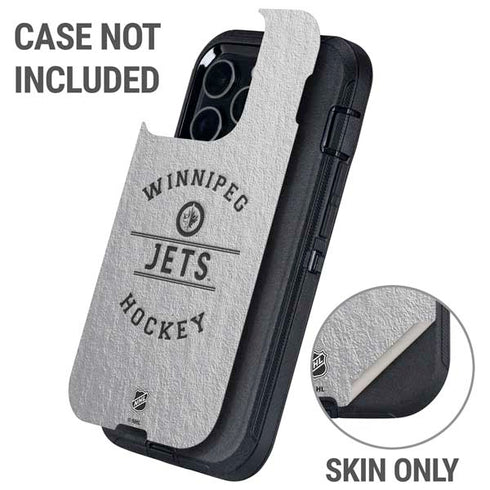NHL Winnipeg Jets Black Text Otterbox Defender iPhone Skin