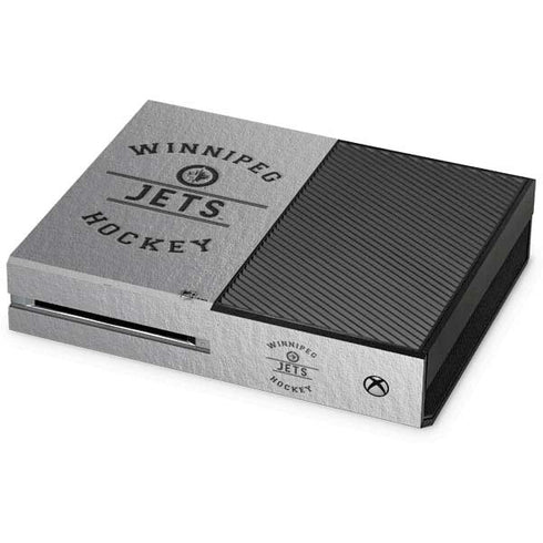 NHL Winnipeg Jets Black Text Xbox One Console Skin