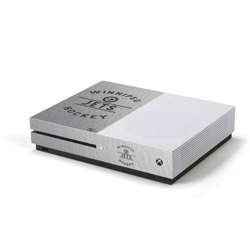 NHL Winnipeg Jets Black Text Xbox One S Console Skin