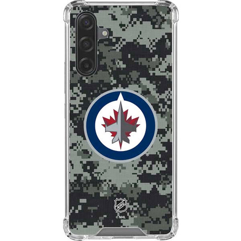 NHL Winnipeg Jets Camo Galaxy A17 Clear Case