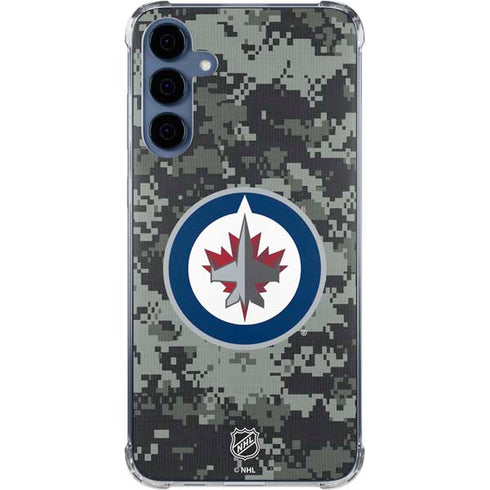 NHL Winnipeg Jets Camo Galaxy A35 5G Clear Case