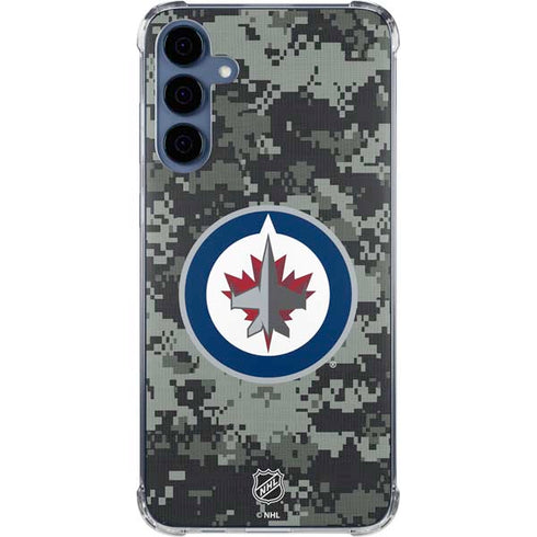 NHL Winnipeg Jets Camo Galaxy A55 5G Clear Case