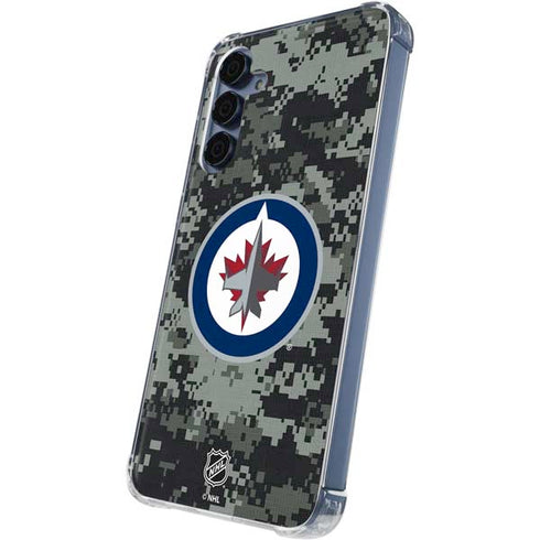 NHL Winnipeg Jets Camo Galaxy A55 5G Clear Case