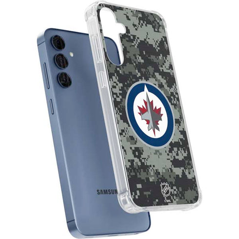 NHL Winnipeg Jets Camo Galaxy A55 5G Clear Case