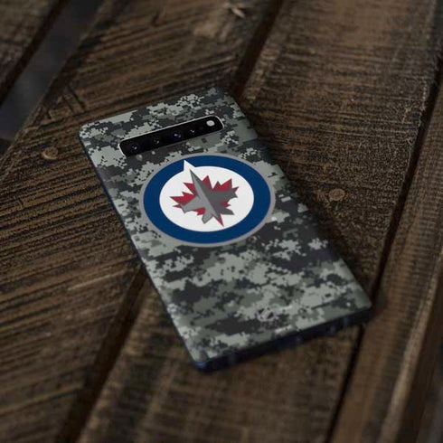 NHL Winnipeg Jets Camo Galaxy S10 Plus Skin