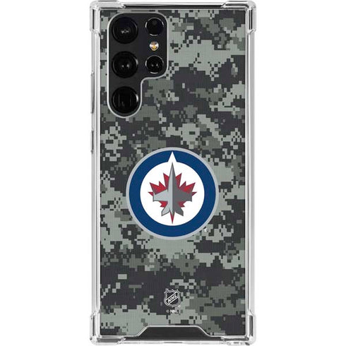 NHL Winnipeg Jets Camo Galaxy S23 Ultra Clear Case