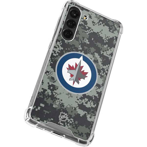 NHL Winnipeg Jets Camo Galaxy S24 FE Clear Case