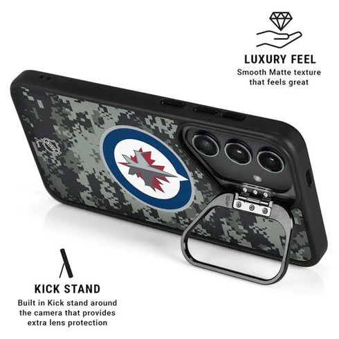 NHL Winnipeg Jets Camo Galaxy S24 FE Kickstand Case