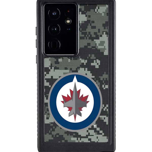 NHL Winnipeg Jets Camo Galaxy S24 Ultra Waterproof Case