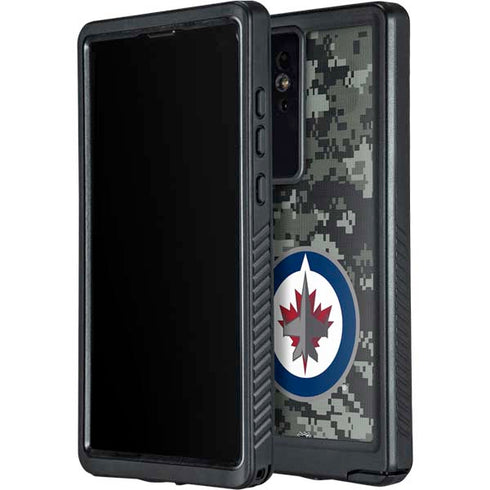 NHL Winnipeg Jets Camo Galaxy S24 Ultra Waterproof Case