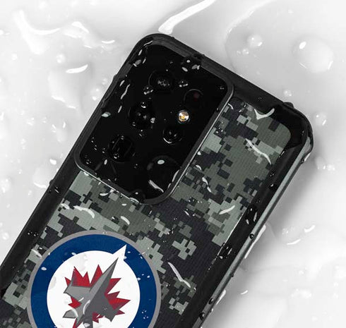 NHL Winnipeg Jets Camo Galaxy S24 Ultra Waterproof Case