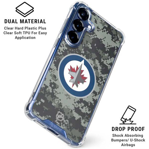 NHL Winnipeg Jets Camo Galaxy S25 Clear Case