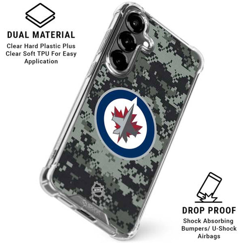 NHL Winnipeg Jets Camo Galaxy S26 Plus Clear Case