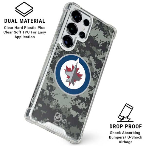 NHL Winnipeg Jets Camo Galaxy S26 Ultra Clear Case