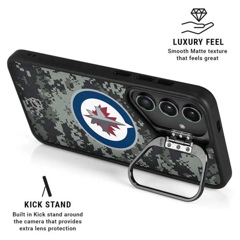 NHL Winnipeg Jets Camo Galaxy S26 Ultra Kickstand Case