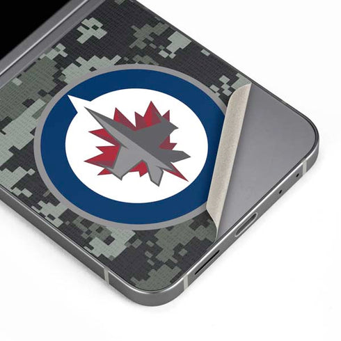 NHL Winnipeg Jets Camo Galaxy Z Flip6 Skin