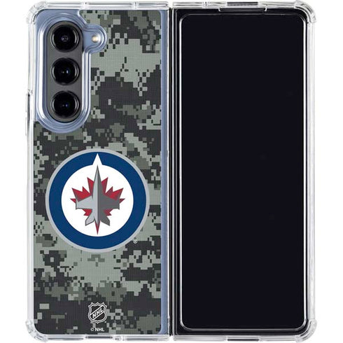 NHL Winnipeg Jets Camo Galaxy Z Fold5 5G Clear Case